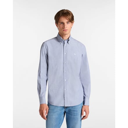 blauw marine man shirt