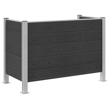 vidaXL - Afvalbak - Schutting - Grijs - 161 - x - 85 - x - 115 - cm - Aluminium - en - WPC