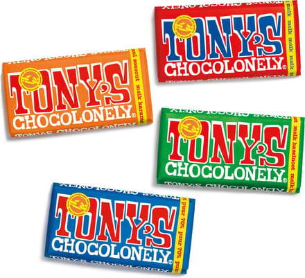 Tony's Chocolonely Chocoladerepen Mix - Fairtrade - 4 x 180 gram