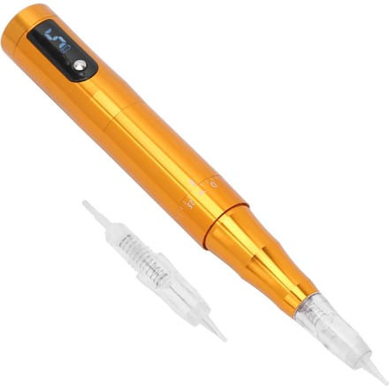 Microblading Pen USB Oplaadbaar Wenkbrauw Eyeliner Lip Tatoeage Pen Machine EU Plug goud