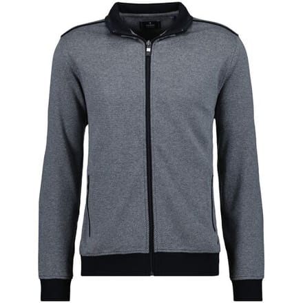 Ragman Vest Sweat Cardigan Jacket Minimal Texture Side Pockets Zwart / male