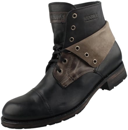 Sendra herenlaars 11934 zwart/grijs