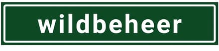 Wildbeheer autosticker binnenzijde raam | 40 x 8 cm