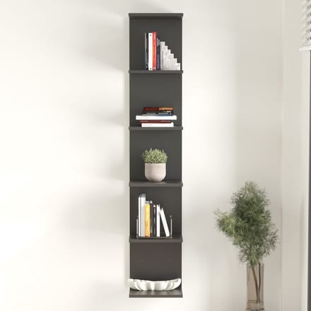 Wandplank Surahammar 180x34,5x30 cm zwart [en.casa]
