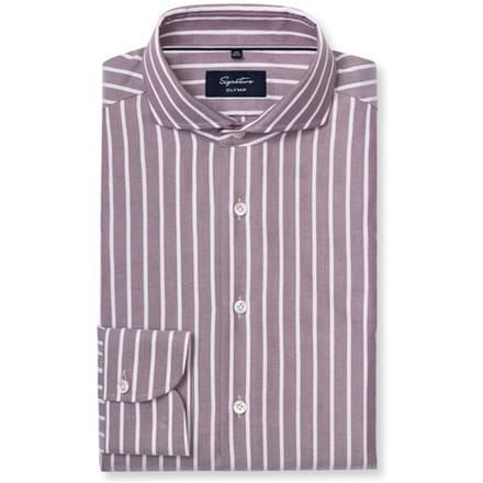 OLYMP Signature Overhemd, Tailored Fit, Signature Cutaway, Bordeauxrood