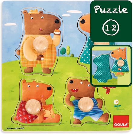 Goula Berenfamilie puzzel - 4 stukjes