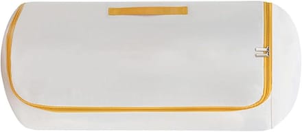 Opbergoplossing Cilinder - Samendrukbare zak - Ruimte Besparen - Zelfluchtledigend - 31 x 25 x 2 cm - Crèmekleurig