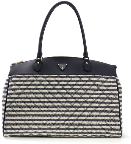 GUESS schoudertas Giully Deluxe Dome Tote Navy Multi donkerblauw