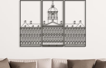 Wanddecoratie | Paleis op de Dam - L (60x85cm)