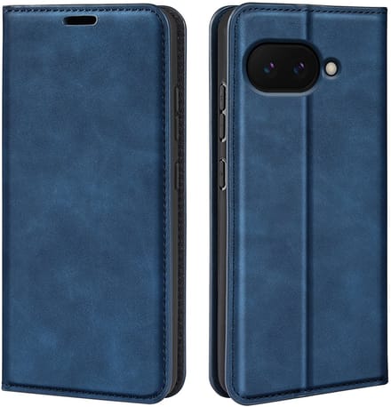 MobyDefend Hoesje - Geschikt voor Google Pixel 9a - Luxe Wallet Bookcase (Magnetische Sluiting) - Blauw