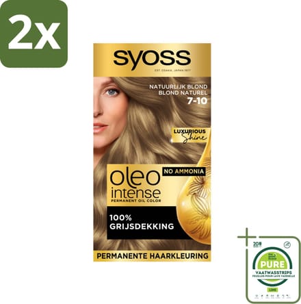 Syoss Oleo Intense - Haarverf - 7-10 - Natuurlijk Blond - 115ml x 2