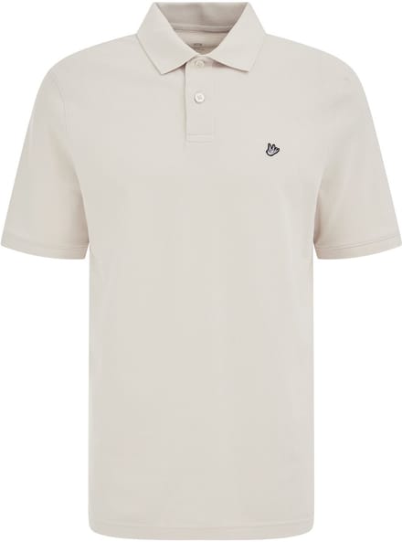 WE Fashion Heren regular fit polo met structuur