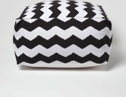 Homescapes Designer Kruk Poef Würfel Chevron - L