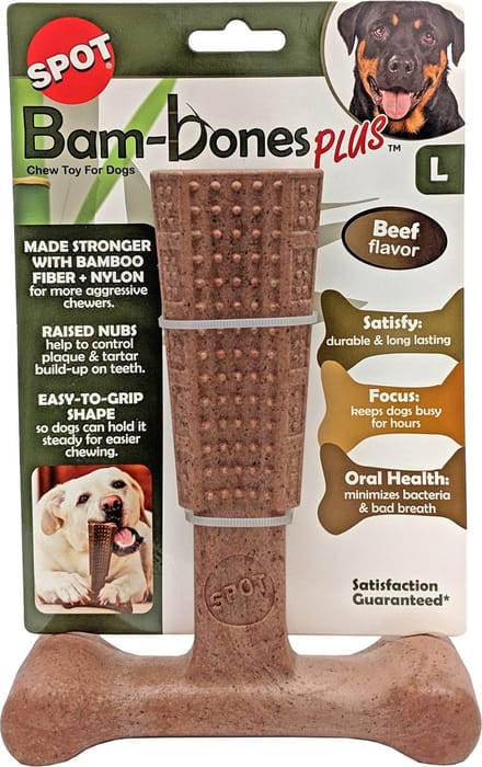 Spot Bam-Bones Easy Grip Beef - Veilig Hondenkauwbot - Large