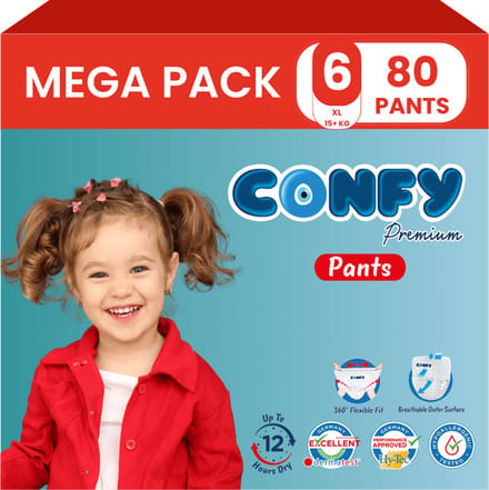 Confy Premium Pants - Luierbroekjes Maat 6 (15+kg) - 80 Luierbroekjes - Mega Pack