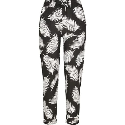 Urban Classics - Elastic Waist AOP Capri broek - S - Zwart/Wit