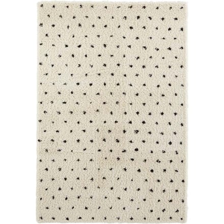 Leva Vloerkleed 80 cm x 150 cm Delora Crème - Zwart