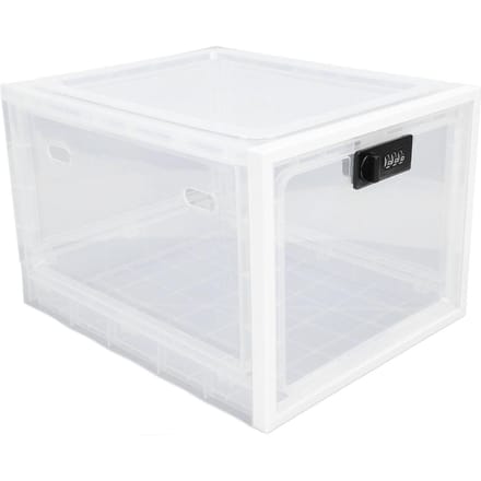 Koelkast Lockbox Plastic Multifunctioneel Handig Afsluitbaar Voedselopbergkast voor Thuis White and Transparent Frame white