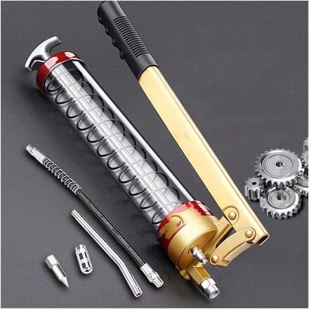 Vetspuit Pomp - Smeergereedschap Handmatig - Machine Onderhoud - 14000PSI Hogedruk - 600cc Capaciteit - Transparant