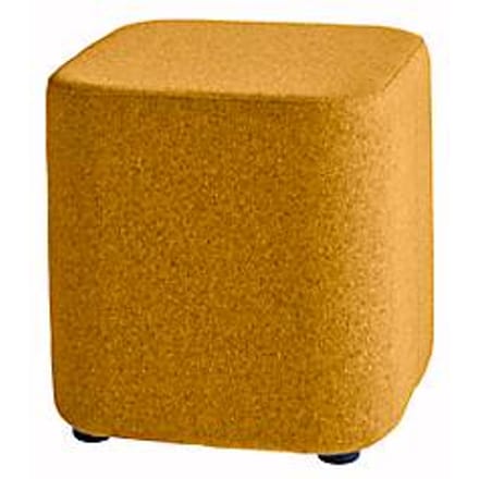 Zitkruk TAPA Round Square, B 450 x D 450 x H 470 mm, bekleding van scheerwol, oranje