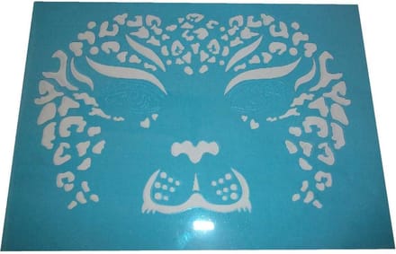 Aqua schmink sjabloon leeuwin