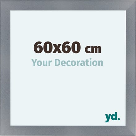 Your Decoration - Fotolijst 60x60 cm - MDF - Aluminium Geborsteld - Como