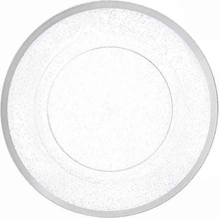 Decorline -4 x Premium herbruikbare kunststof Onderbord set - Glitter Zilver.