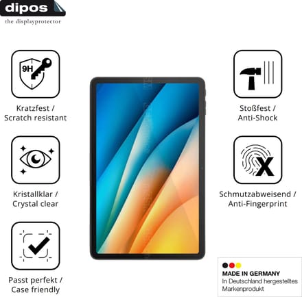 dipos – 2x Pantserfolie geschikt voor Aiwa Tab AS12 | 9H Screenprotector