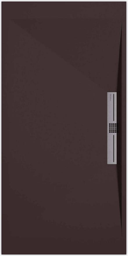 Sanifun douchebak Stone Side Chocolate Smooth 900 x 900 S