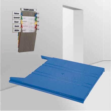 Legbord Eichner Flat, voor wandsorteerder, vulhoogte 9 mm, B 240 x D 15 x H 302 mm, blauw