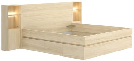Vente-unique Bedframe hout natuurlijk licht 160 x 200 cm