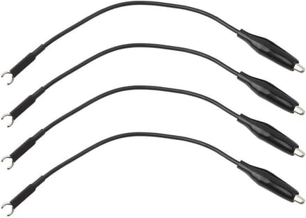 Oscilloscoop Probe Kabels - Meetkabel Set - Elektronica Testen - Clip Aansluiting - 4 Stuks - Zwart