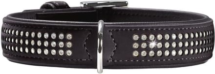 Zwarte Softie Deluxe Halsband voor Honden - 50 cm