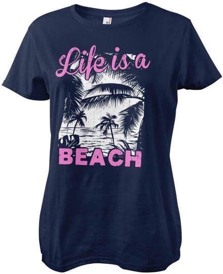 Hybris Dames-T-shirt 'Life Is A Beach Girly'