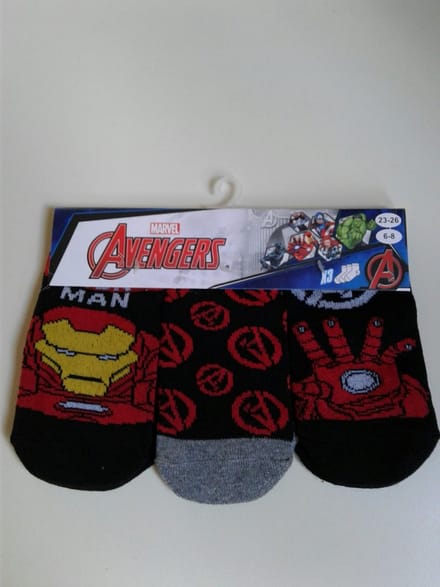 3 paar sneakersokken - Iron Man - Marvel Avengers - maat 23-26