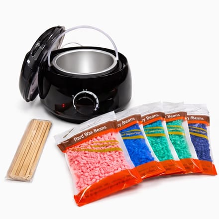 Xemm Wax Ontharingsset met Wax Heater - 4 x 100 G Wax Beans - Zwart - Complete Set Voor Thuis Ontharen