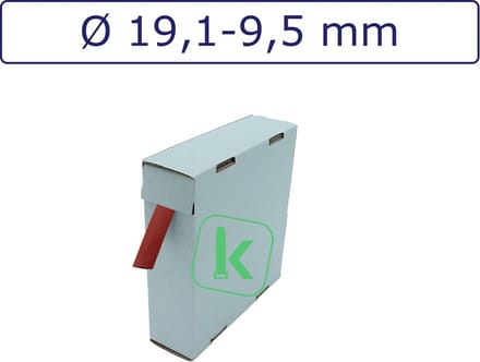 PRO-TIE® - Krimpkous 19,1-9,5 mm Rood Dunwandig krimpverhouding 2:1 (Box 5 meter) - PRO-TIE