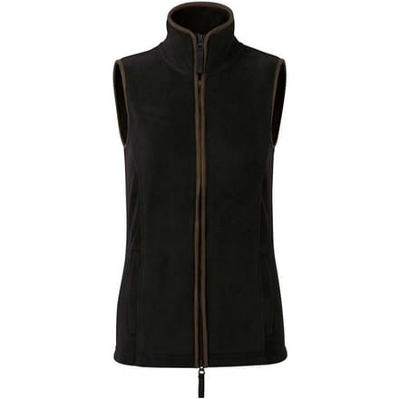 Premier Dames/dames Artisan Fleece Gilet (Zwart/Bruin)