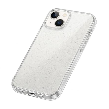 Glitter Hoesje Geschikt voor iPhone 14 plus Telefoonhoesje Case transparant
