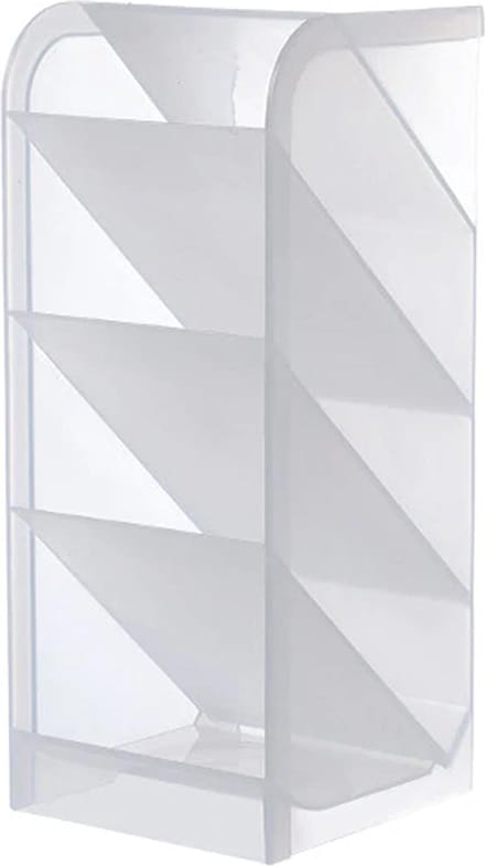 QUVIO Pennenbakje plastic / Bureau organizer / Pennenhouder / Bureaustandaard - Transparant