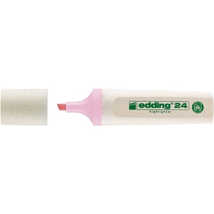 Edding EcoLine 24, 1 stuk(s), Roze, Beitelvormige punt, Roze, Wit, Koker, 2 mm