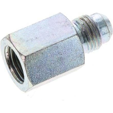 JIC Verloopnippel G1/4'' Binnendraad X UNF 1/2''-20 Buitendraad Staal 275bar [2 Stuks]