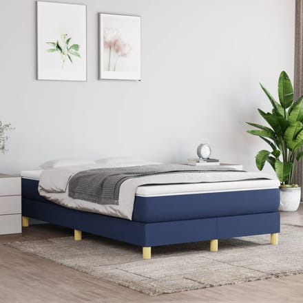 vidaXL - Boxspring - bed - 120x200 - cm - stof - blauw