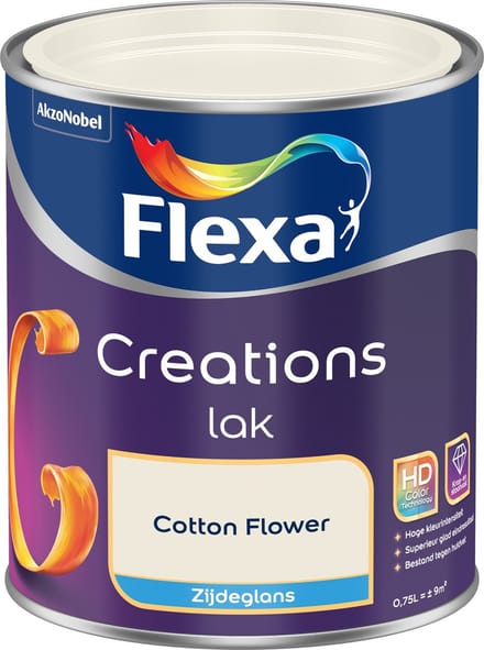 Flexa - Creations Lak Zijdeglans - Cotton Flower - 750 Ml
