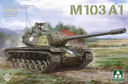 Takom Modelbouwpakket Militaire voertuigen - 2139 M103A1 Tank Plastic - 1:35 - Modelbouw