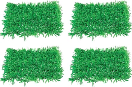 Grastapijt Matten - Kunstgras Decoratie - Feestelijke Aankleding - Set van 4 - 38x76 cm - Groen