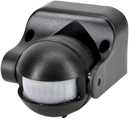 BEMKO Bewegingssensor PIR - 1200W Bewegingsmelder - Voor buiten IP44 - 180° Detectie - Max. 12 M - Zwart