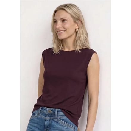 Basic shirt met boothals