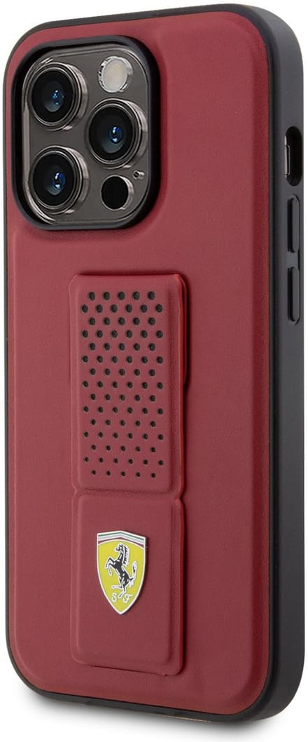 Ferrari Back cover - iPhone 14 Pro Hoesje - Rood - Uitklapbare standaard - perfecte bescherming