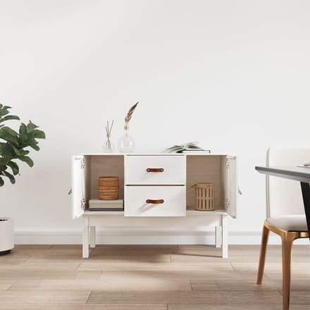 vidaXL - Dressoir - 110x40x78 - cm - massief - grenenhout - wit
